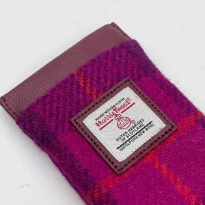 Harris Tweed Glasses Sleeve in Purple Check