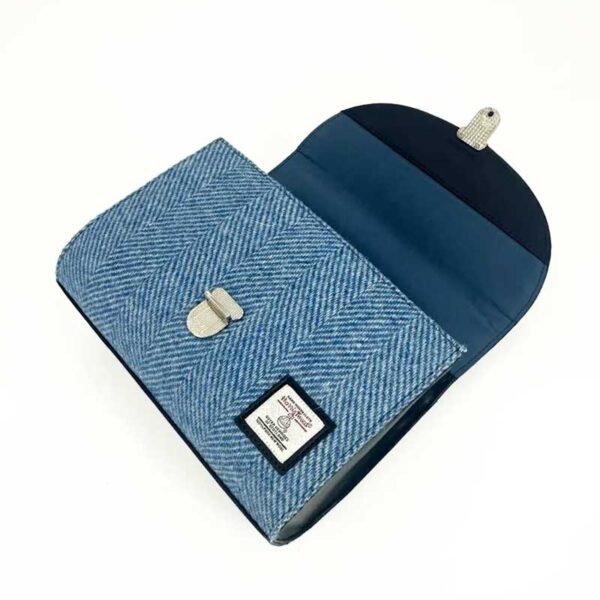 Harris Tweed Mini Day Bag In Sky Blue