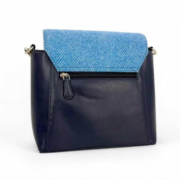 Harris Tweed Highland Messenger Bag In Sky Blue