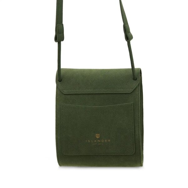 Harris Tweed Clutch, The Eilidh, Islander, Dark Green Herringbone