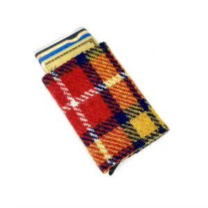 Harris Tweed Pop Up Card Holder In Saffron