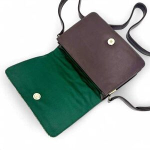 Harris Tweed Quilt Shoulder Bag In Country Green