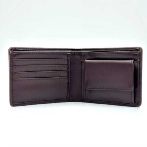 Harris Tweed Bifold Coin Wallet In Blue/Brown Check