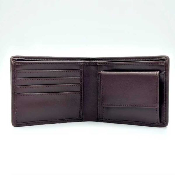 Harris Tweed Bifold Coin Wallet In Blue/Brown Check