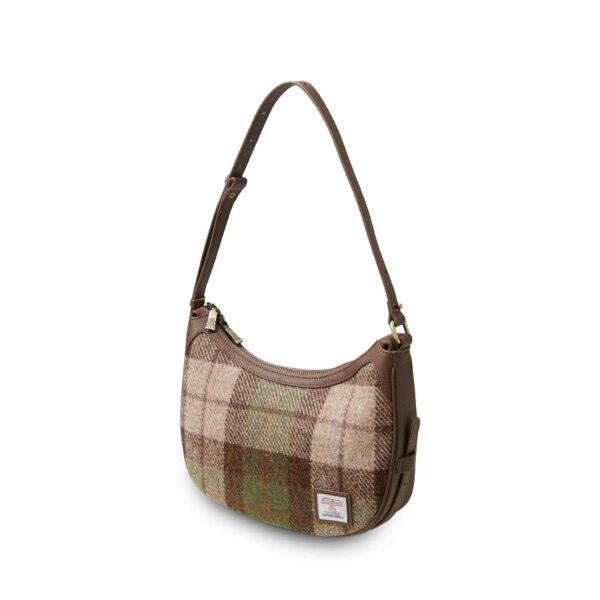 Harris Tweed Shoulder Bag, The Ellon, Islander, Chestnut Tartan