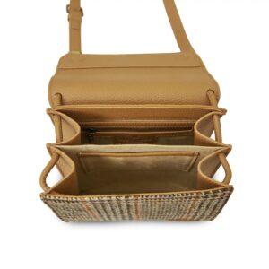 Harris Tweed Clutch, The Eilidh, Islander, Beige Dogtooth