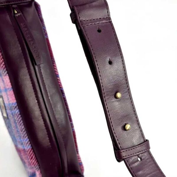 Harris Tweed Sling Bag In Pastel Pink