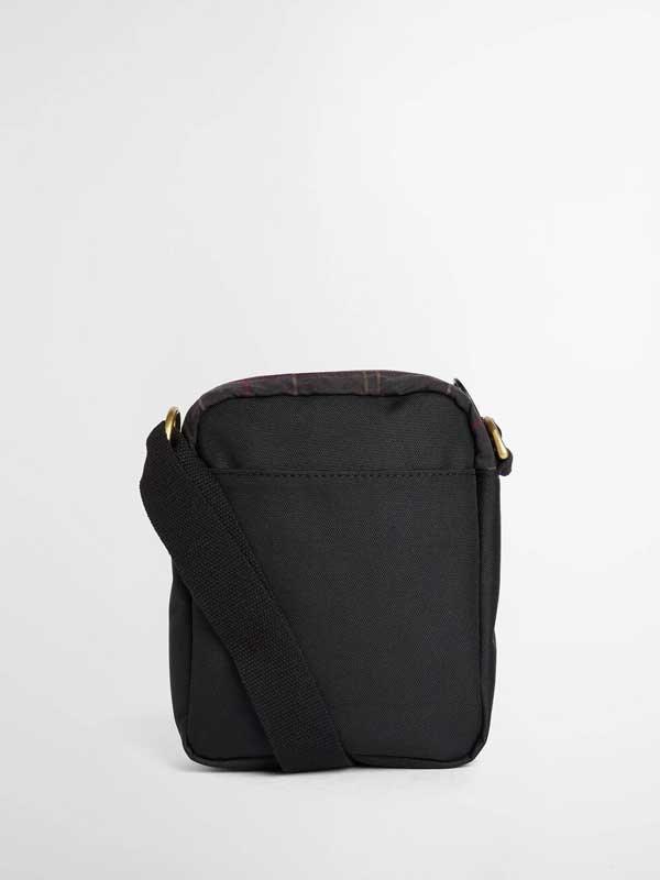 Barbour Field Wax Crossbody Bag Dark Classic Tartan