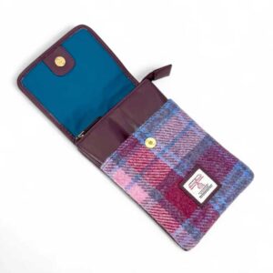 Harris Tweed Mini Crossbody Bag In Pastel Pink