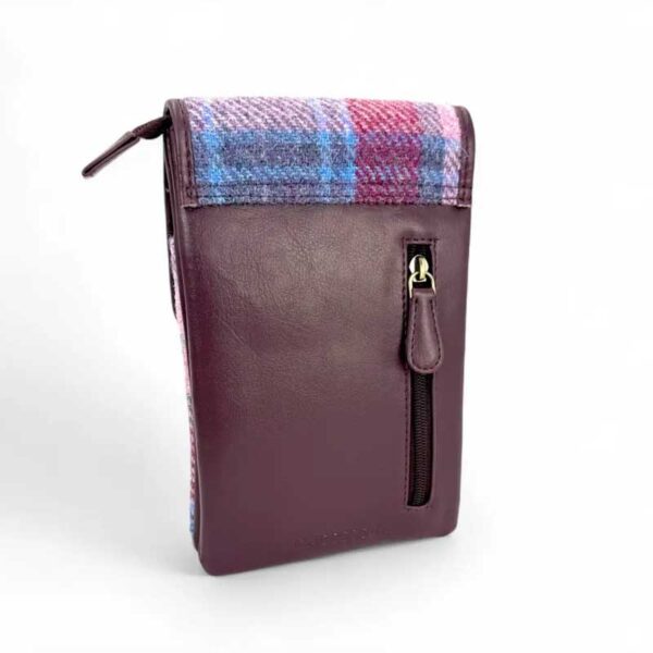 Harris Tweed Mini Crossbody Bag In Pastel Pink