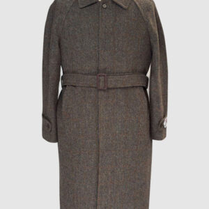Harris Tweed Overjas Raglan, Brown