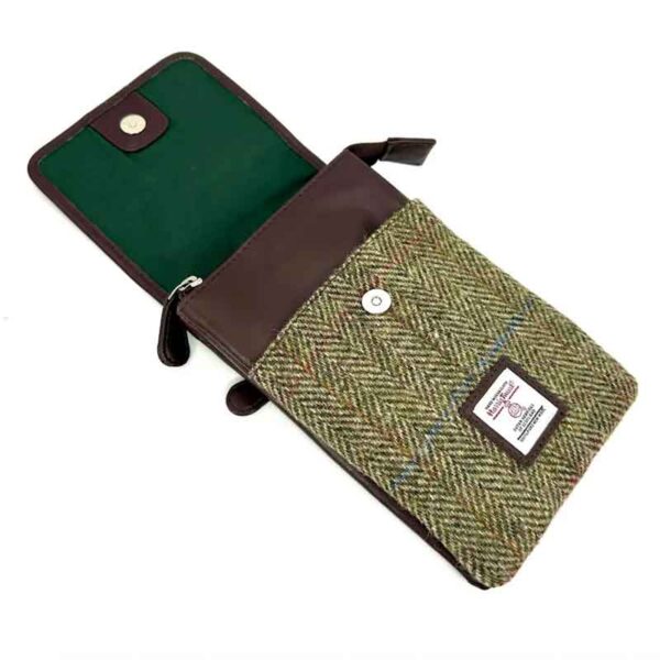 Harris Tweed Mini Crossbody Bag in Country Green