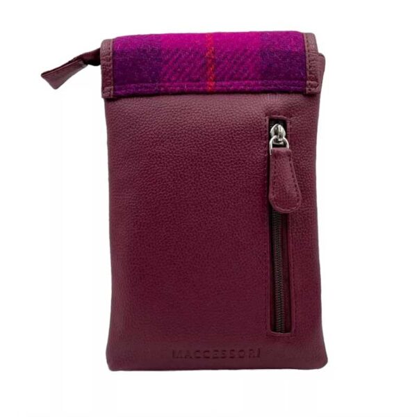 Harris Tweed Mini Crossbody Bag in Purple Check