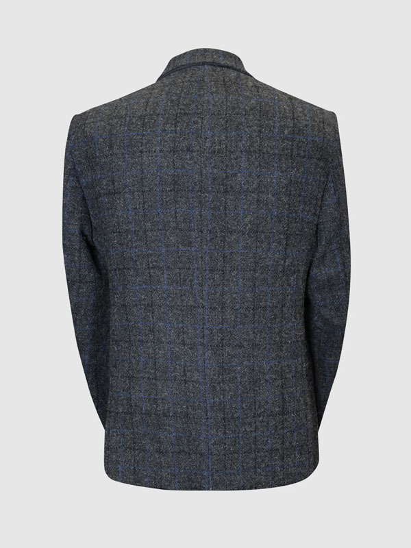 Harris Tweed Colbert, Patrick Jacket - Grey/Blue Check