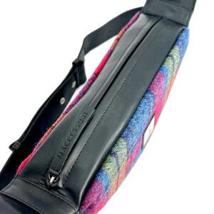 Harris Tweed Sling Bag In Blue/Pink Check