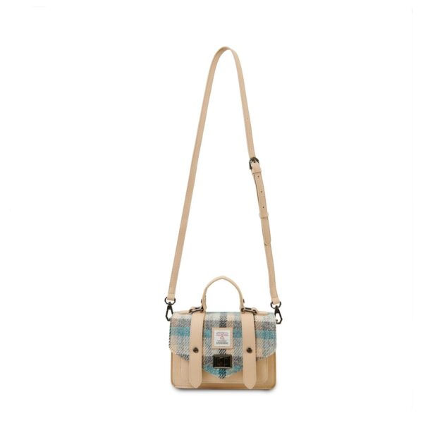 Harris Tweed Clutch, The Leather Mini Satchel, Islander, Islander Tartan