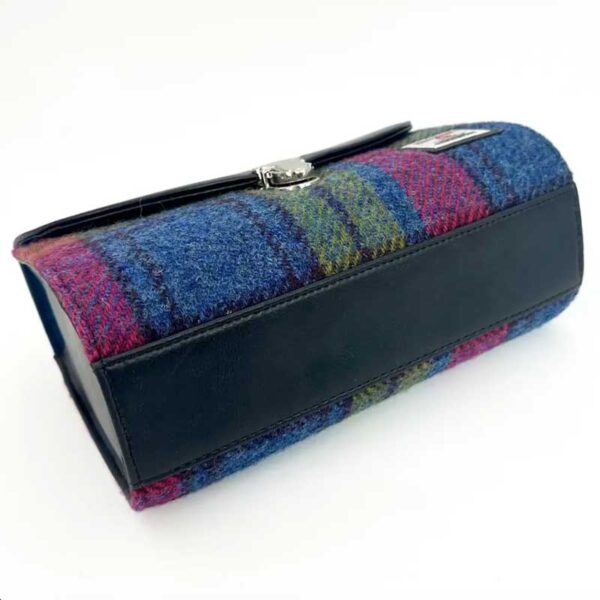Harris Tweed Mini Day Bag In Blue/Pink Check