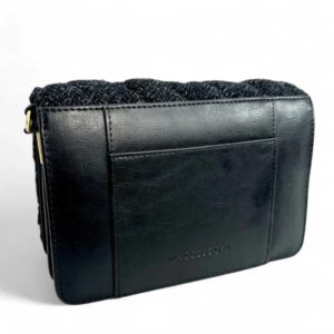 Harris Tweed Quilt Shoulder Bag In Charcoal