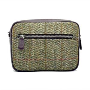 Harris Tweed Camera Bag In Country Green