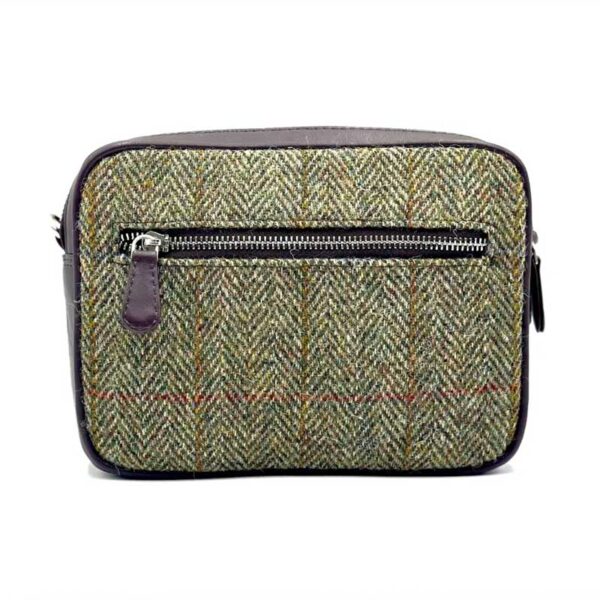 Harris Tweed Camera Bag In Country Green