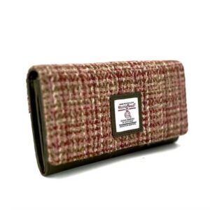 Harris Tweed Ladies Envelope Purse In Maple