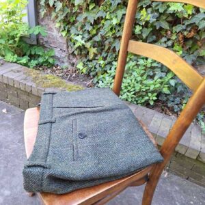 Harris Tweed Pantalon "Mr. Miller" In Green Island herringbone
