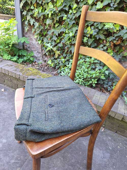 Harris Tweed Pantalon "Mr. Miller" In Green Island herringbone