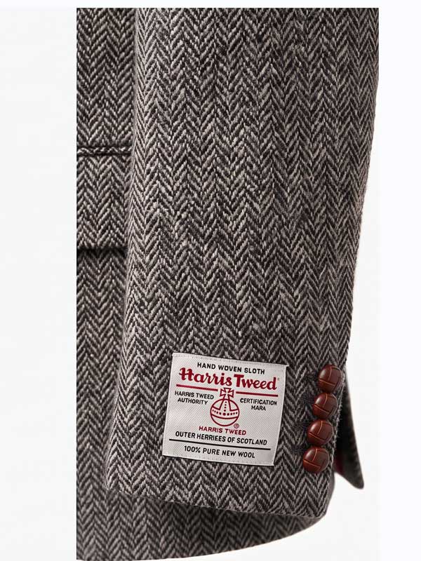 Harris Tweed Jacket 601 Leather Buttons