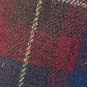 Harris Tweed Flat Cap "Henry" In Berry Check
