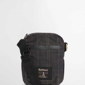 Barbour Field Wax Crossbody Bag Dark Classic Tartan