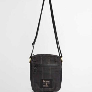 Barbour Field Wax Crossbody Bag Dark Classic Tartan