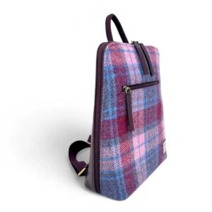 Harris Tweed Backpack In Pastel Pink