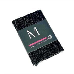 Harris Tweed Pop Up Card Holder In Charcoal