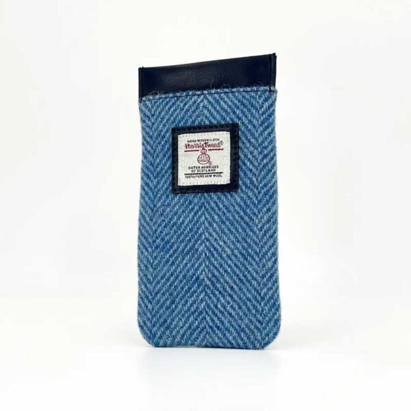 Harris Tweed Glasses Sleeve in Sky Blue