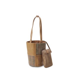 Harris Tweed Clutch, The Orlagh, Islander, Beige Dogtooth