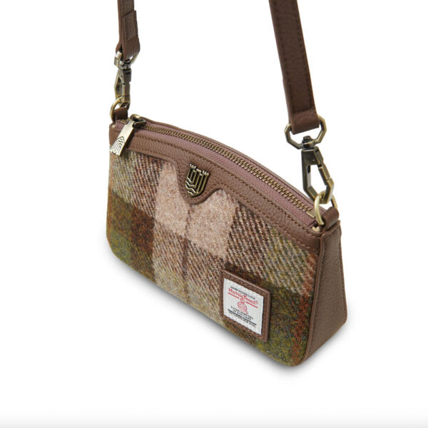 Harris Tweed Shoulder Bag, The Ailsa, Chestnut Tartan