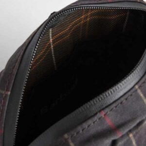 Barbour Field Wax Crossbody Bag Dark Classic Tartan