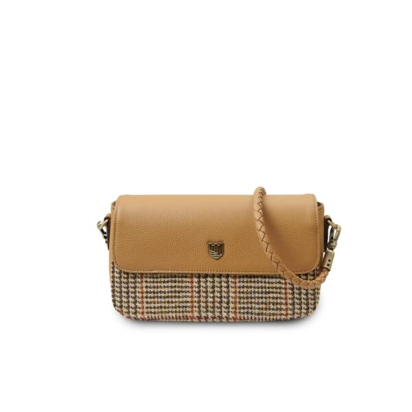 Harris Tweed Clutch, The Caithness, Islander, Beige Dogtooth