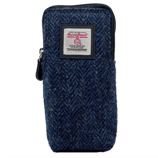 Harris Tweed Double Glasses Sleeve in Blue