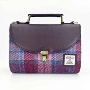 Harris Tweed Mini Day Bag In Pastel Pink