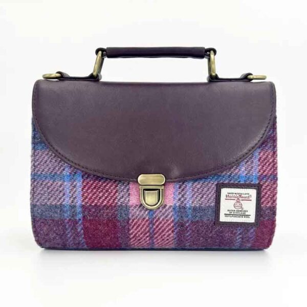 Harris Tweed Mini Day Bag In Pastel Pink