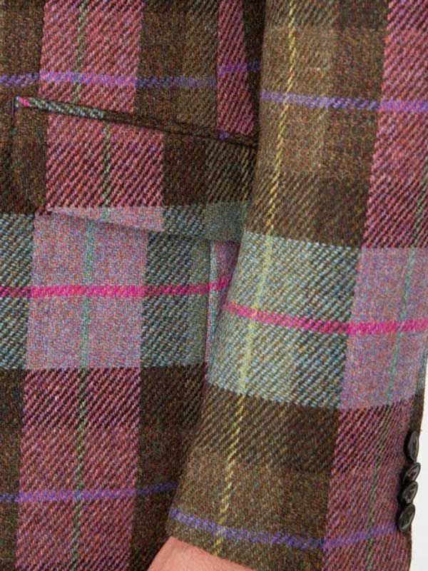 Harris Tweed Jacket "London" In Tartan Check