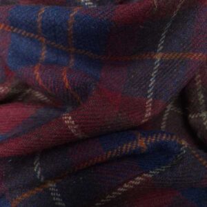 Harris Tweed Flat Cap "Henry" In Berry Check