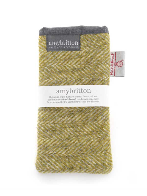 Harris Tweed Landscape Glasses Case Lichen Green