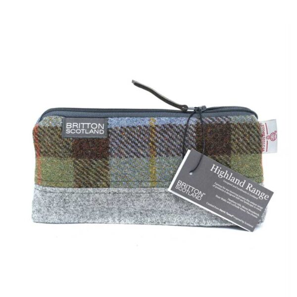 Harris Tweed Highland Range Cosmetic Bag McLeod Plaid