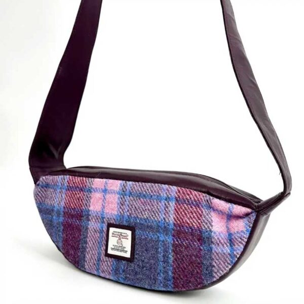 Harris Tweed Sling Bag In Pastel Pink