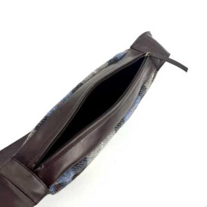 Harris Tweed Sling Bag In Blue/Brown Check