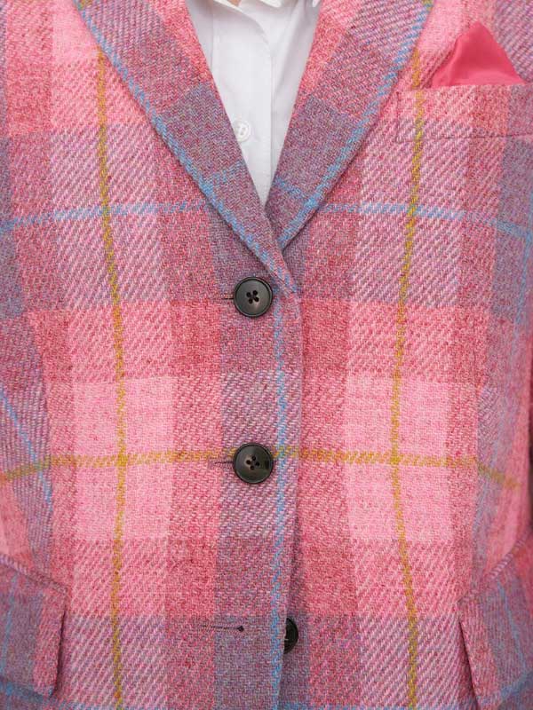 Harris Tweed Dames Blazer "LadiesClub" in Rose Punk Check