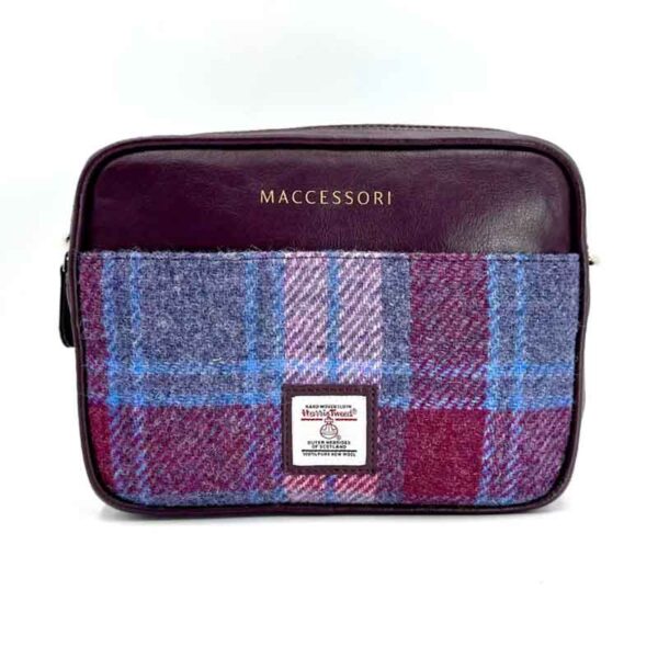 Harris Tweed Camera Bag In Pastel Pink