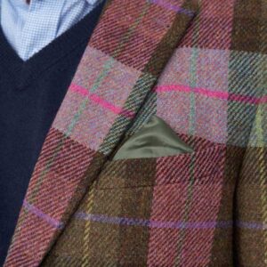 Harris Tweed Jacket "London" In Tartan Check